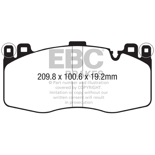 EBC YELLOW STUFF BRAKE PADS for BMW F85 X5M F86 X6M 4/2015-9/2018 - DP42370R