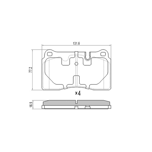 EXTREME H/D FRONT BRAKE PADS FOR VOLKSWAGEN TOUAREG 7P 3.0TDI 2011 ON RDX2274