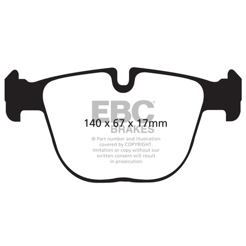 EBC YELLOW STUFF REAR BRAKE PADS FOR BMW F85 X5M F86 X6M 4/2015-9/2018 - DP42008R