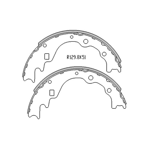 RDA REAR BRAKE SHOES FOR KIA PREGIO CT 2.7D 8/2002-4/2006 R1587