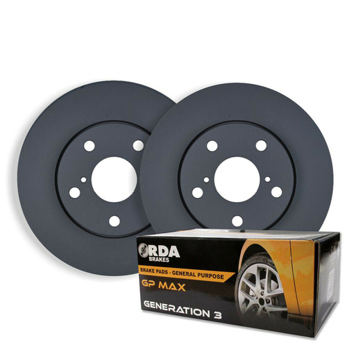 FRONT RDA DISC BRAKE ROTORS & PADS FOR DAIHATSU CHARADE G100 G200 VENTED 1989-1999