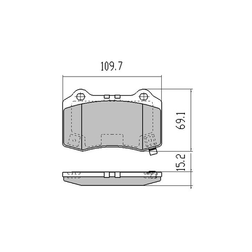 RDA EXTREME REAR BRAKE PADS FOR CHRYSLER 300C SRT-8 6.1L 2006 ONWARDS RDX2083