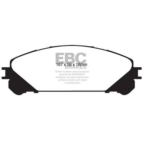 EBC ULTIMAX FRONT BRAKE PADS FOR LEXUS RX350 3.5L 204KW V6 4WD 2/2009-10/2015