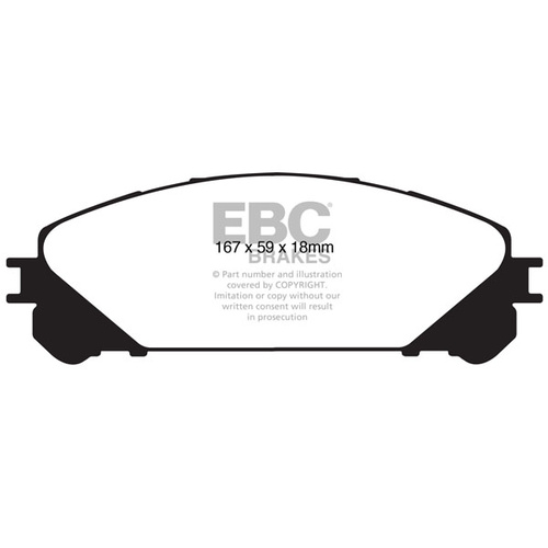 EBC ULTIMAX FRONT BRAKE PADS for Lexus RX350 3.5L 204Kw V6 4WD 2/2009-10/2015