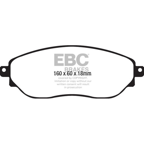 EBC ULTIMAX FRONT BRAKE PADS FOR RENAULT TRAFIC X82 1.6TD 4/2015-5/2017 DPX2226