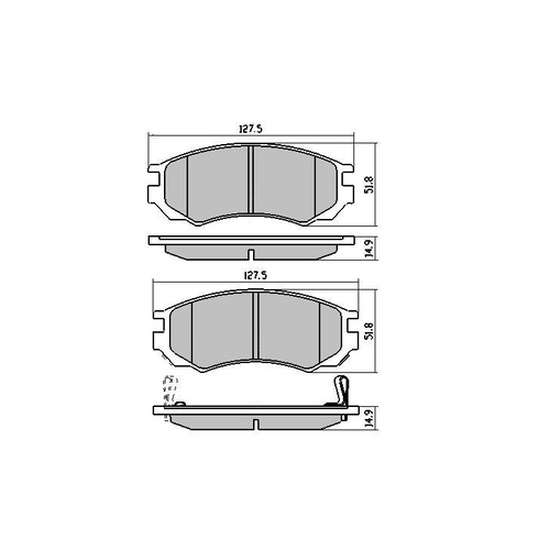 EBC REDSTUFF FRONT BRAKE PADS FOR NISSAN PULSAR N15 2.0L SSS HATCH 10/1995-2000