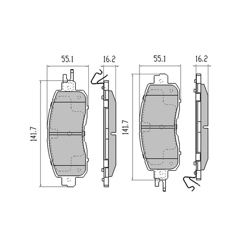GP MAX FRONT BRAKE PADS FOR NISSAN ALTIMA L33 2.5L 3.5L 2013-2017 RDB2244