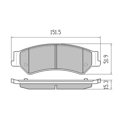 RDA EXTREME HEAVY DUTY REAR BRAKE PADS for Ford Territory SY Turbo 7/2006 on