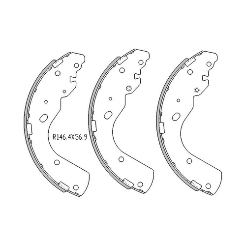 RDA REAR BRAKE SHOES FOR FORD COURIER PE 4WD 1998-2002 R1769