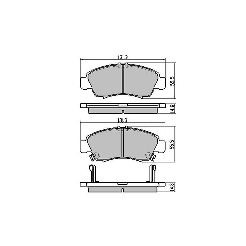 GP MAX FRONT BRAKE PADS FOR HONDA JAZZ GE2 GD GE3 2002 - 2008 RDB1262