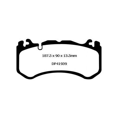 EBC YELLOW STUFF BRAKE PADS for Mercedes Benz ML63AMG W166 5.5L 4/2012-9/2015
