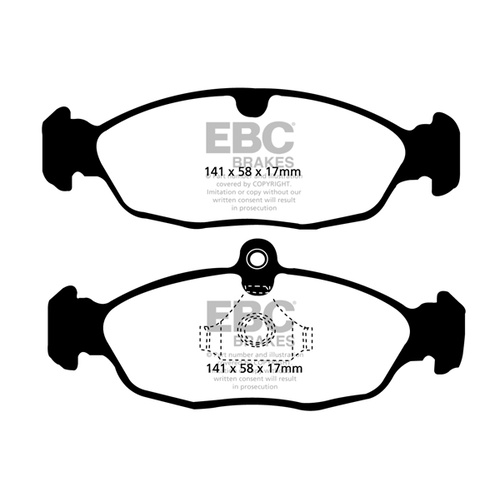 EBC REDSTUFF REAR BRAKE PADS FOR JAGUAR XK8 10/1996-2008 DP31198