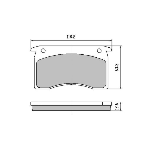 GP MAX FRONT  BRAKE PADS for Holden HZ 1976-1980 *PBR Alloy Rectangle* RDB1029