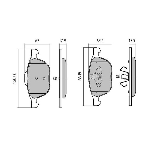 RDA GP MAX FRONT BRAKE PADS FOR MAZDA 3 BK 2003-2009 - RDB1679