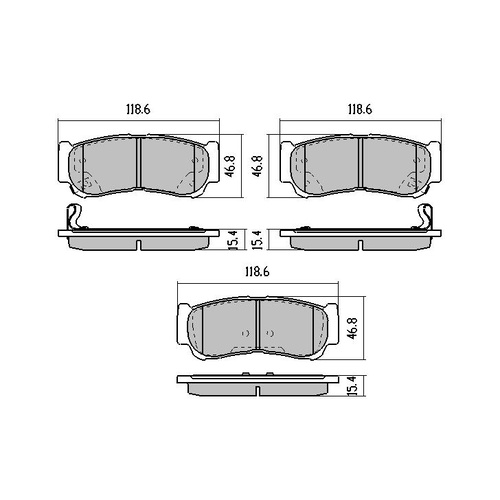 GP MAX REAR BRAKE PADS FOR HYUNDAI SANTA FE CM 2006-2012 RDB2006