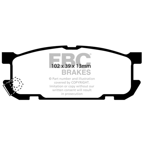 EBC YELLOWSTUFF REAR BRAKE PADS FOR MAZDA MX5 NB2 SPORT 2000-8/2005 DP41453