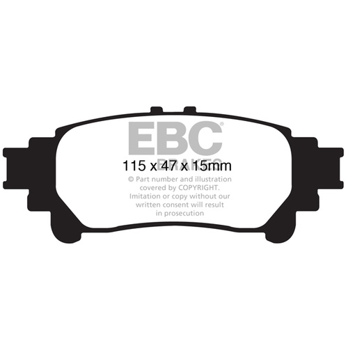 EBC ULTIMAX REAR BRAKE PADS FOR LEXUS IS250 2005-2013 DP1850