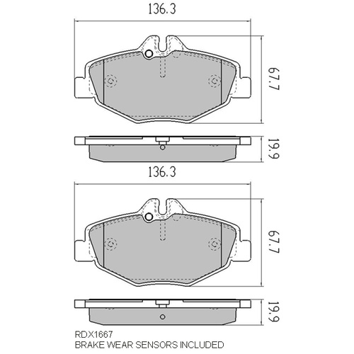 RDA EXTREME HD FRONT BRAKE PADS FOR MERCEDES-BENZ W211 E240 8/2002-8/2005