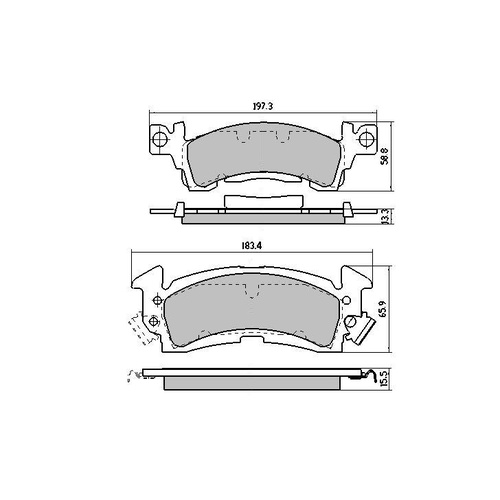 RDA FRONT GP MAX BRAKE PADS FOR CHEVROLET 1500 4WD 1974-1991 RDBS728A