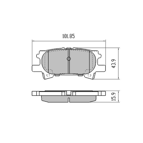 RDA EXTREME H/DUTY REAR PAD SET FOR TOYOTA KLUGER MCU28 8/2006-6/2007 RDX1975