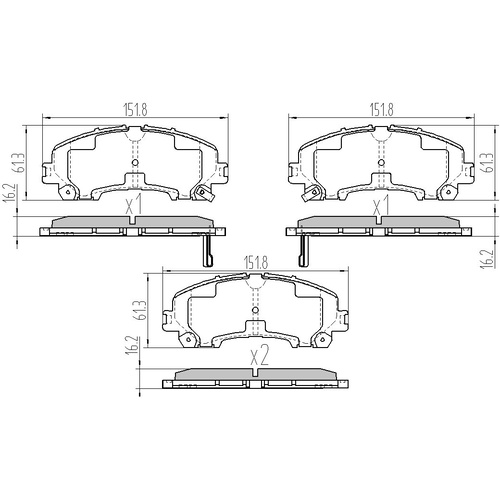 RDA EXTREME H/D FRONT DISC BRAKE PADS FOR HOLDEN COLORADO 2017 ONWARDS RDX2380