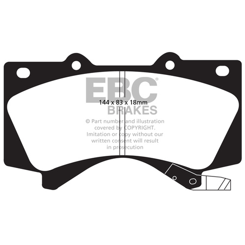 EBC YELLOW STUFF FRONT BRAKE PADS FOR TOYOTA LANDCRUISER 200 TUNDRA DP41815