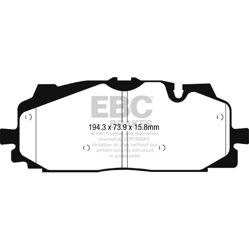 EBC YELLOW STUFF FRONT BRAKE PADS FOR AUDI SQ5 FYB 3.0TFSI 7/2017 ON DP42277R