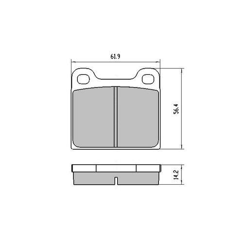 RDA GP MAX REAR BRAKE PADS FOR VOLVO 240 260 740 VARIOUS MODELS - RDB2