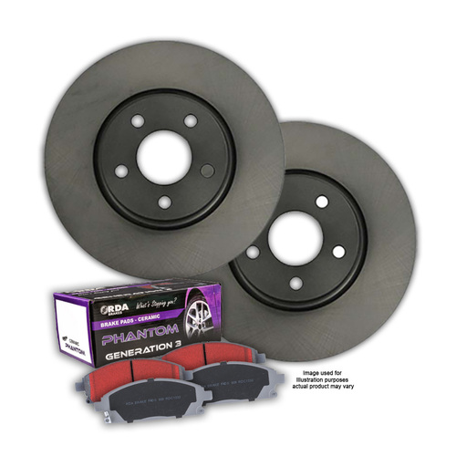 Front Disc Brake Rotors Pair For 2003-2014 Volvo XC90 With 328mm Diameter Rotor
