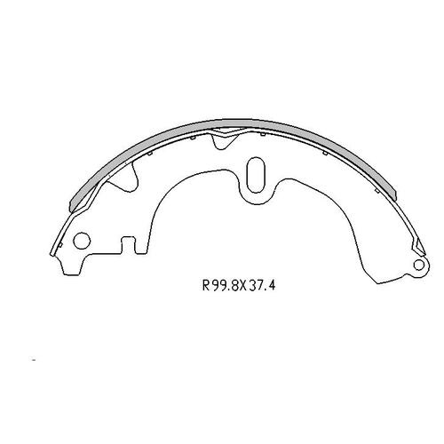 RDA REAR BRAKE SHOES FOR TOYOTA COROLLA AE101R AE102R AE112R 1994-2002 R1490