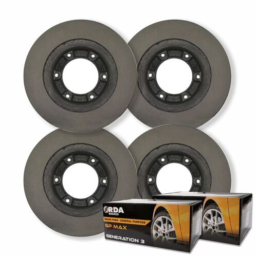 FULL SET DISC BRAKE ROTORS + PADS FOR BMW E46 318I 320I 2.0L 1998-2007