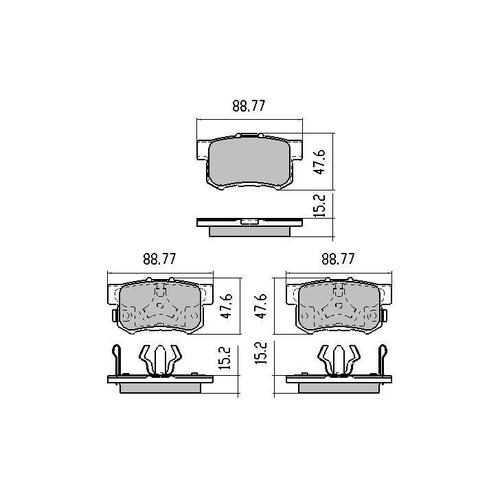 PHANTOM CERAMIC REAR BRAKE PADS FOR HONDA CRV RE 2.4L 10/2006-12/2011 RDC1728