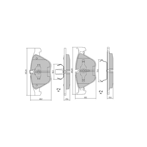 FULL SET RDA EXTREME HD BRAKE PADS FOR BMW E63 650I 2/2005-7/2007