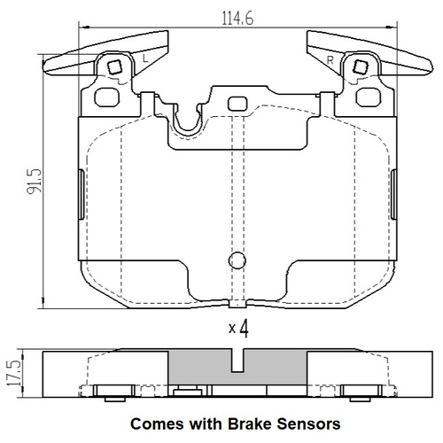 RDA GP MAX FRONT BRAKE PADS FOR BMW 1 SERIES F20 M135I 3/2015 ONWARDS RDB2269