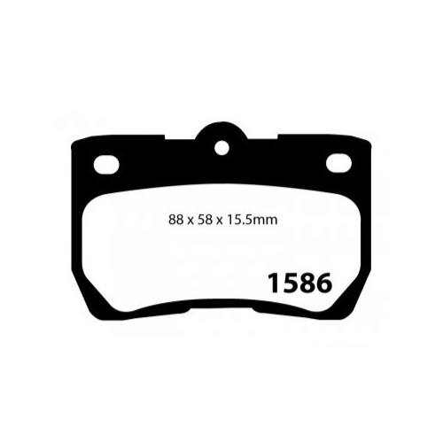 EBC ULTIMAX REAR BRAKE PADS FOR LEXUS GS450H 5/2006-3/2012 - DP1586