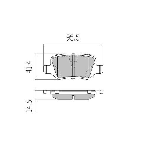 RDA GP MAX REAR BRAKE PADS FOR MERCEDES W245 B200CDI 11/2005-3/2012