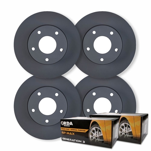 FRONT & REAR BRAKE ROTORS+PADS for Ford Mondeo MA MB MC 11/2006-4/2015 W/Man H/B