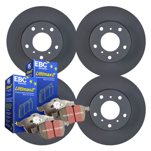 FULL SET DISC BRAKE ROTORS+PADS for Mazda 6 GY 2.3L 2.0TD Wagon 8/2002-1/2008