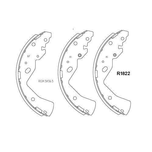 RDA REAR BRAKE SHOES FOR FORD RANGER COURIER MAZDA B SERIES BT-50 2WD R1822
