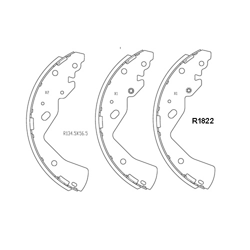 RDA REAR BRAKE SHOES for Ford Ranger Courier Mazda B Series BT-50 2WD R1822