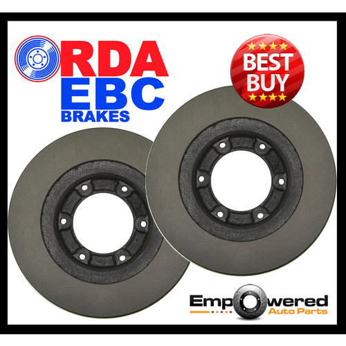 RDA REAR DISC BRAKE ROTORS FOR SSANGYONG REXTON ALL-MODELS *6 STUD* 4/2002 ON