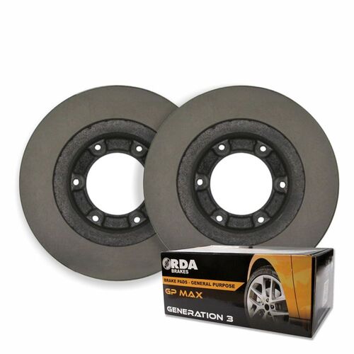 REAR DISC BRAKE ROTORS+PADS for Ssangyong Rexton All-Models *6 stud* 4/2002 on