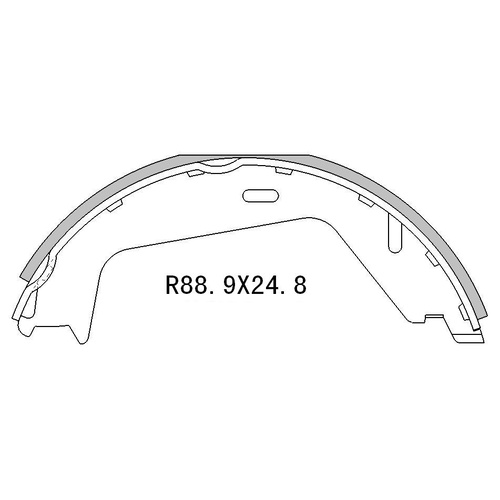 RDA REAR HAND BRAKE SHOES FOR VOLVO S60 XC90 R2018 PAIR