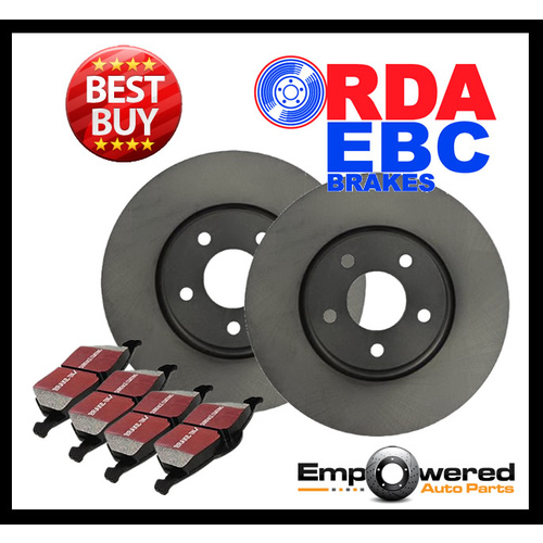 REAR RDA DISC BRAKE ROTORS & EBC PADS FOR SUBARU XV AWD WAGON 1/2012-5/2017