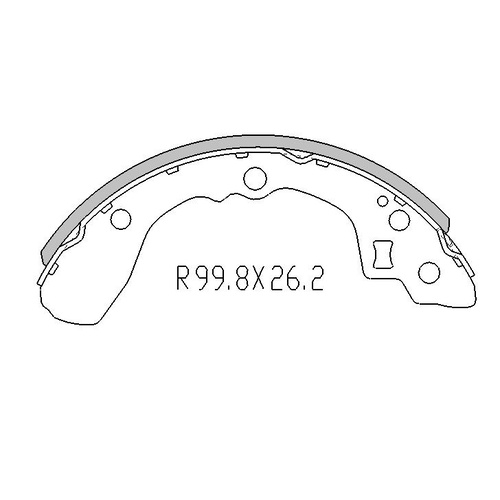 RDA REAR HANDBRAKE SHOE'S FOR FORD TELSTAR AR AS & MAZDA 626 FWD 1983-1987 R1409