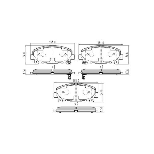 EBC ULTIMAX FRONT DISC BRAKE PAD FOR HONDA ACCORD EURO CU 2.4L - DP1999