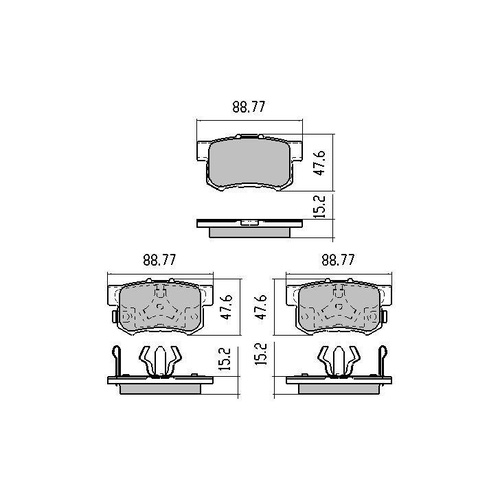 RDA EXTREME HEAVY DUTY BRAKE PAD FOR HONDA ACCORD EURO CU 2.4L RDX1728