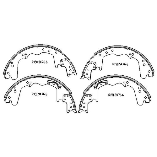 REAR DRUM BRAKE SHOE SET for VARIOUS FORD F250 F350 1973-1996 R1018