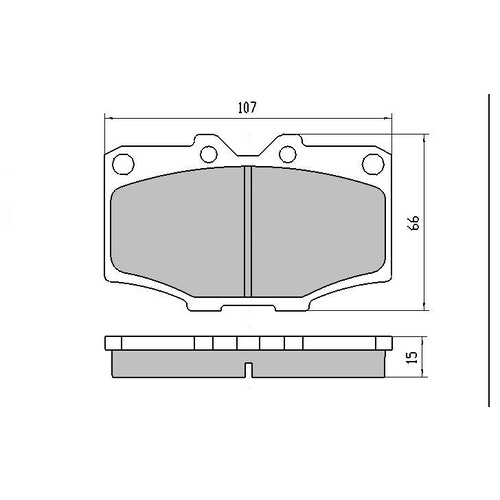 RDA GP MAX FRONT BRAKE PADS FOR TOYOTA LANDCRUISER 75 SERIES 11/1984-1990 RDB288