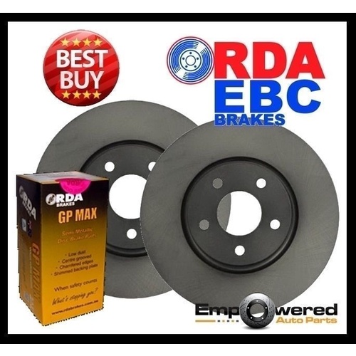 FRONT DISC BRAKE ROTORS + PADS for Volkswagen EOS 2.0L TFSI 147Kw 3/2007-7/2008